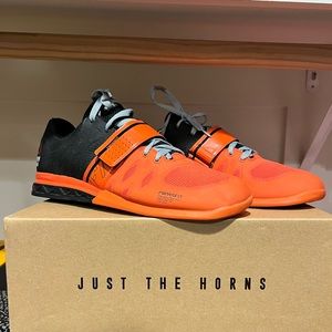 Reebok Mens Crossfit Power Lifting Training Gym Shoes Orange Black Size 10.5